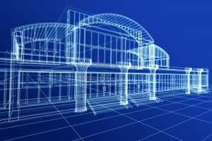 9366523-abstract-3d-sketch-of-office-building-on-blue